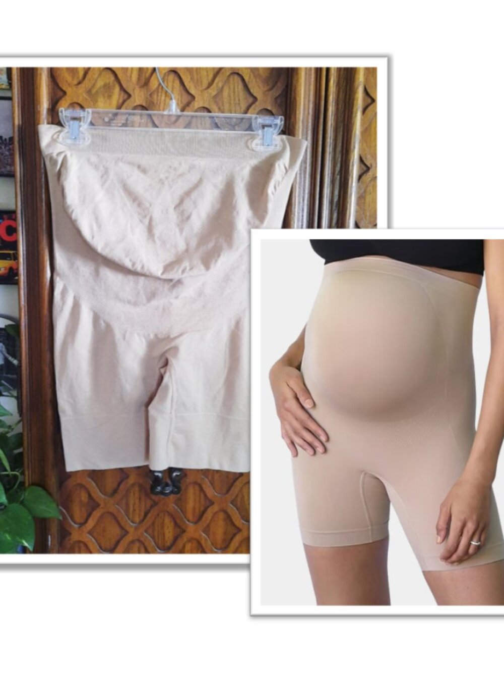Maternity Shapewear Shorts - Nude/Beige, Size M/L